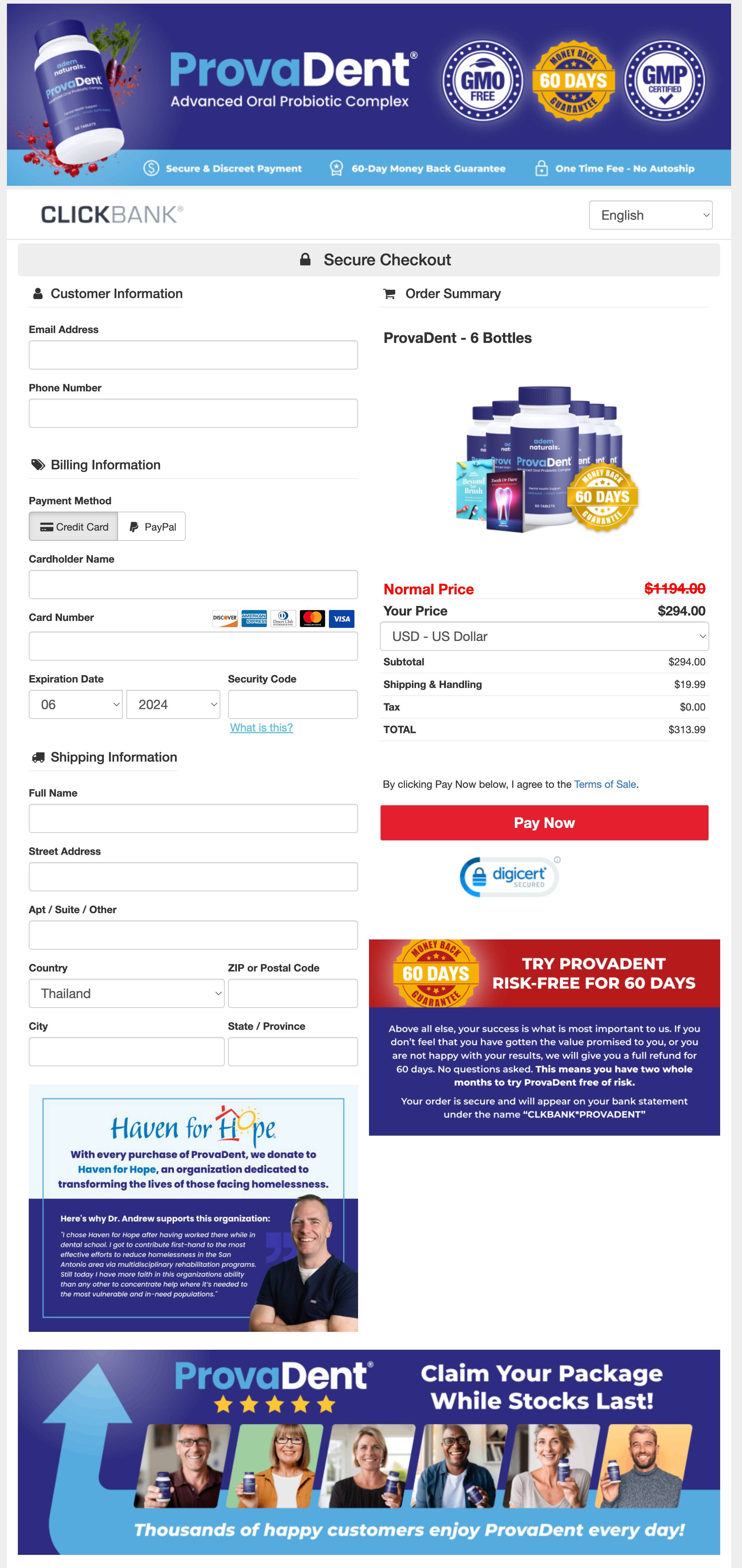 ProvaDent - Order Page